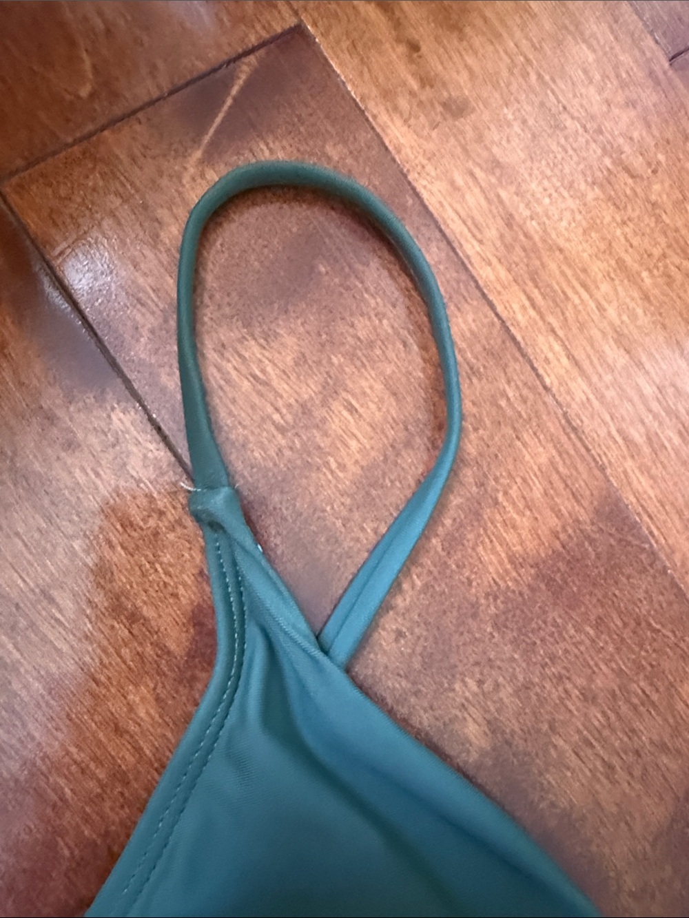 Green Twist Front Bikini Top - Picture 8 of 9